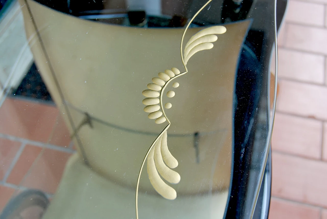 Wooden bar cart decorated in gold, 1960s 1479275