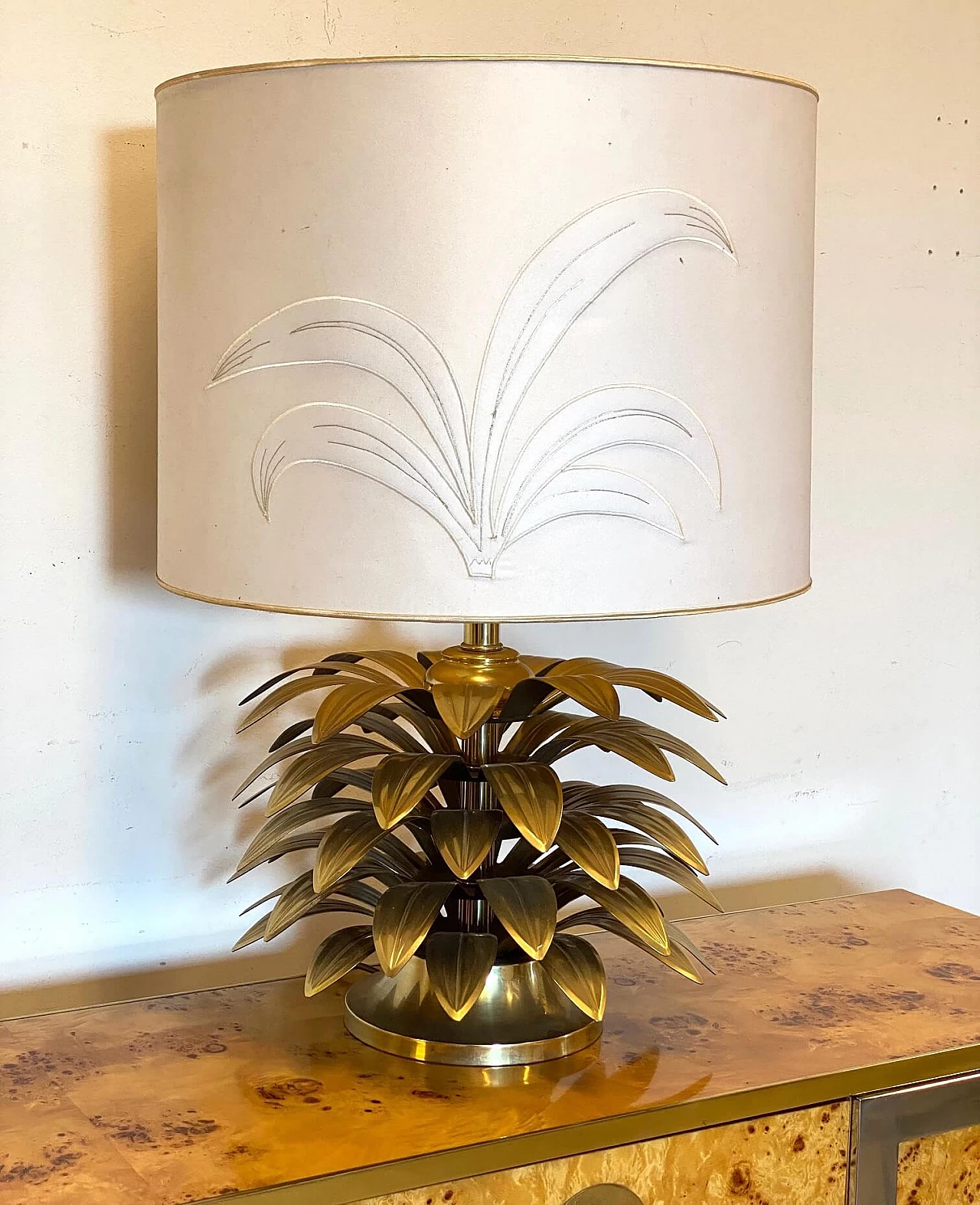 Brass palm-shaped table lamp, 1970s 1479421