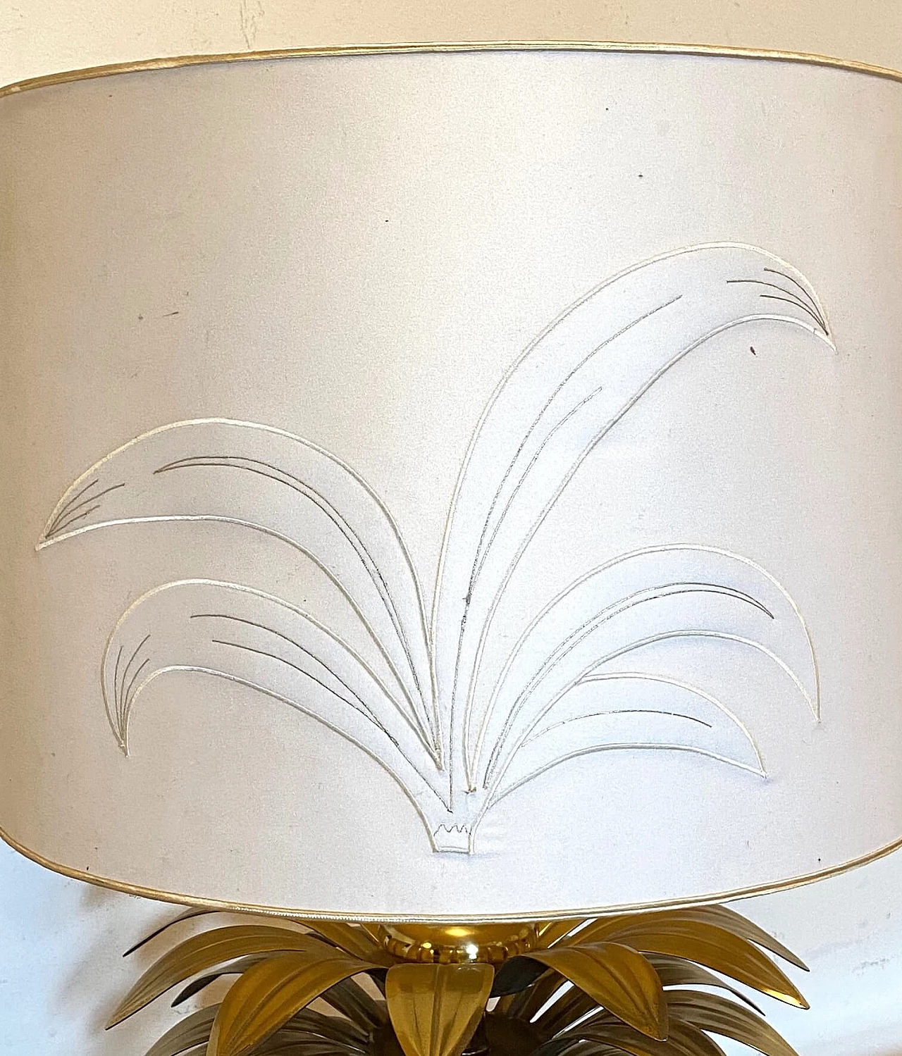 Brass palm-shaped table lamp, 1970s 1479424