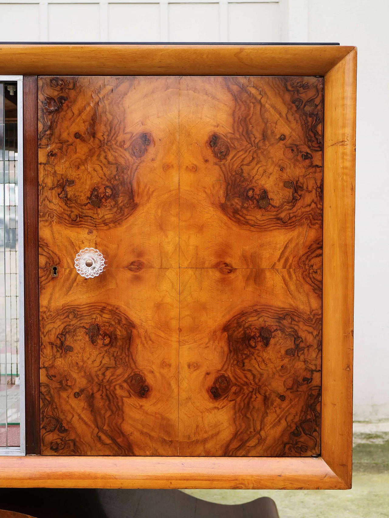 Art Deco sideboard with display case and mirrored interior, 20th century 1479515