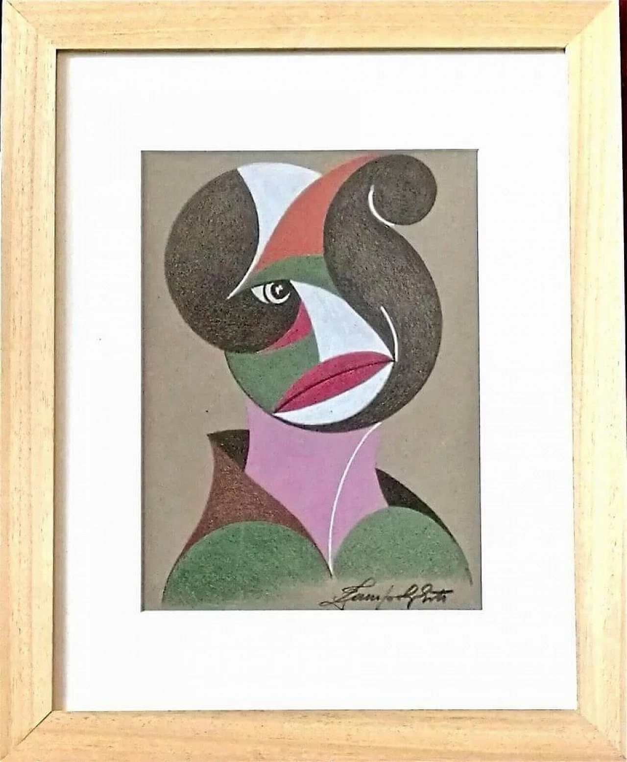 Pastel on cardboard Polifemo by Erto Zampoli, 1950s 1479607