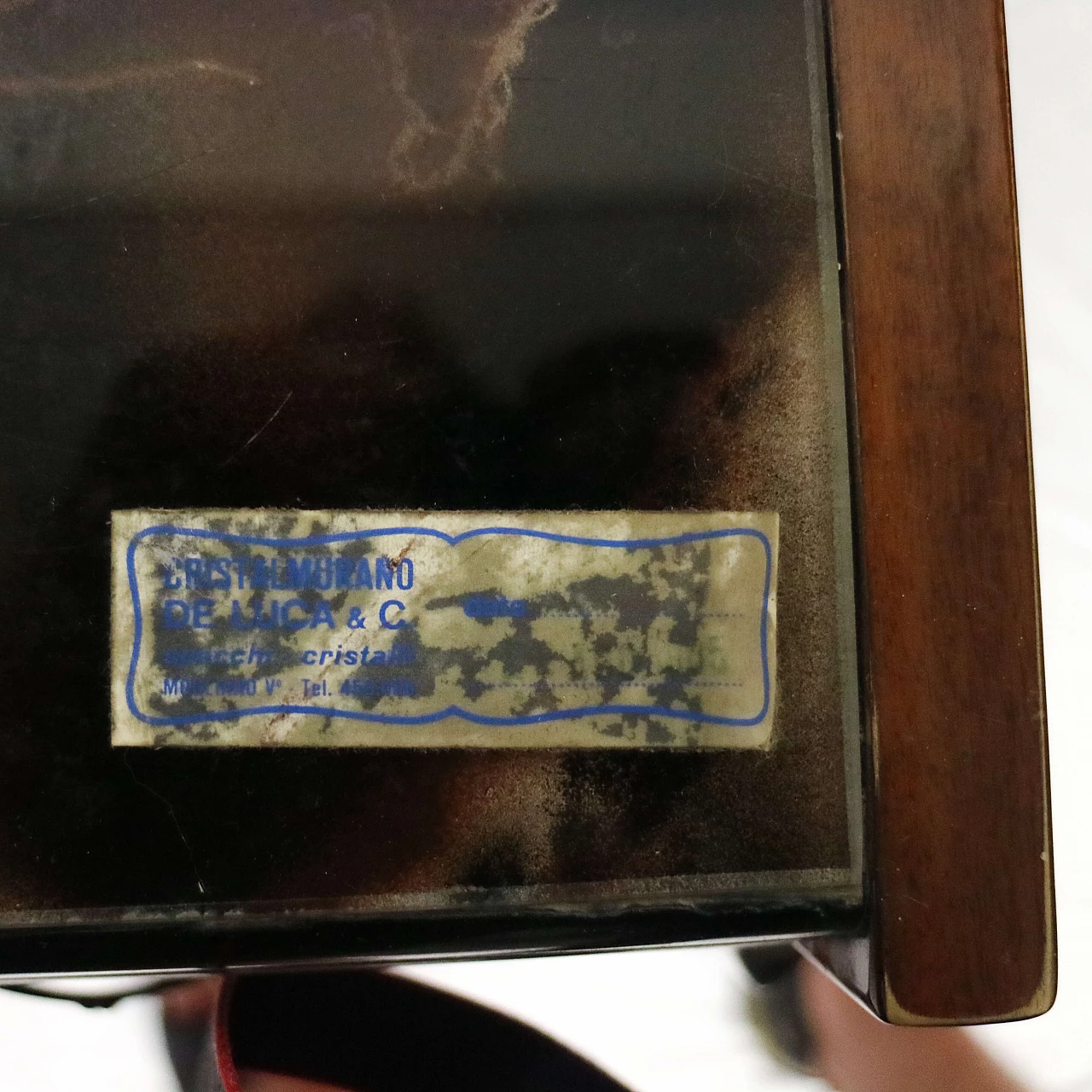 Dresser with Cristalmurano marble-effect glass top, 1950s 1479624