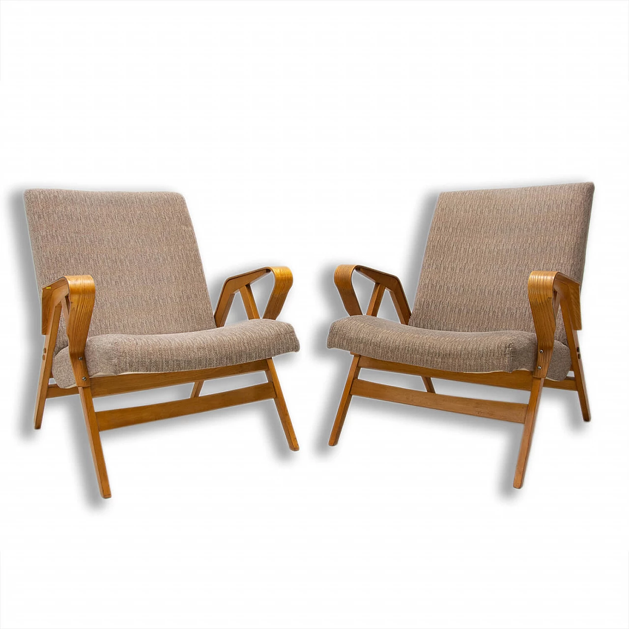 Pair of bentwood armchairs by František Jirák for Tatra nábytok, 1960s 1479632