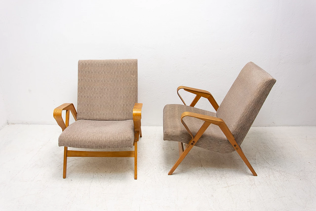 Pair of bentwood armchairs by František Jirák for Tatra nábytok, 1960s 1479640