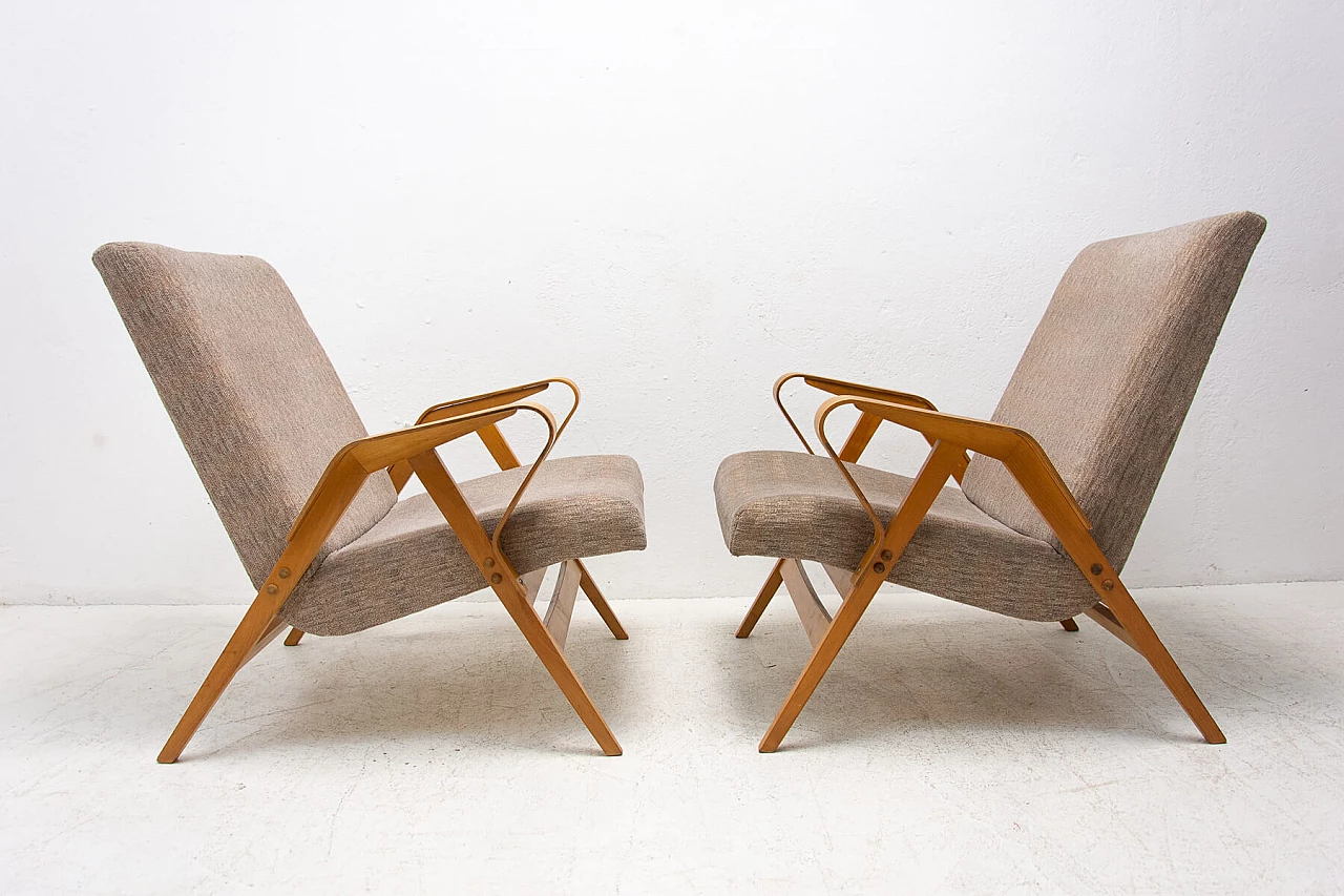 Pair of bentwood armchairs by František Jirák for Tatra nábytok, 1960s 1479641