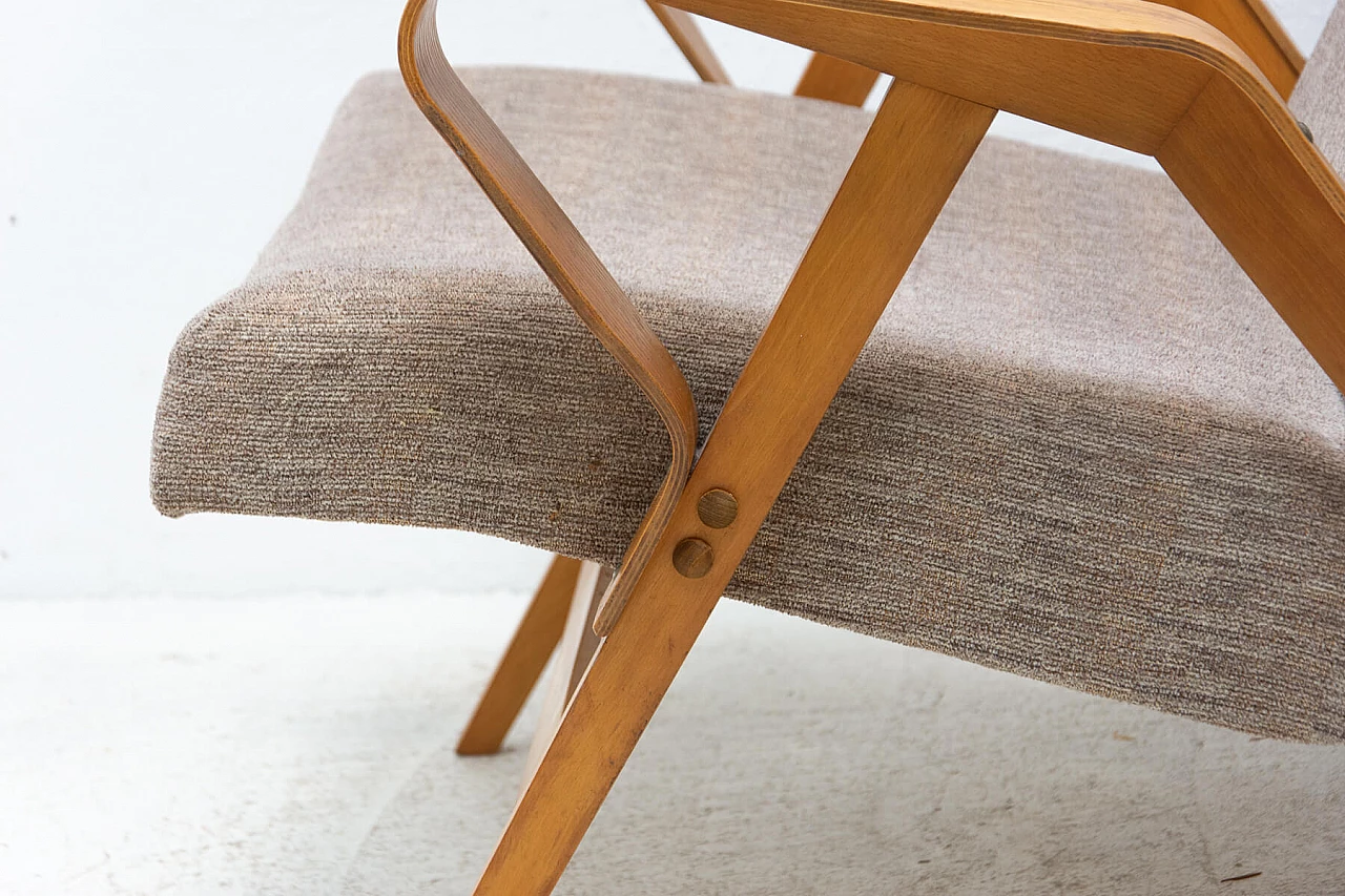 Pair of bentwood armchairs by František Jirák for Tatra nábytok, 1960s 1479652