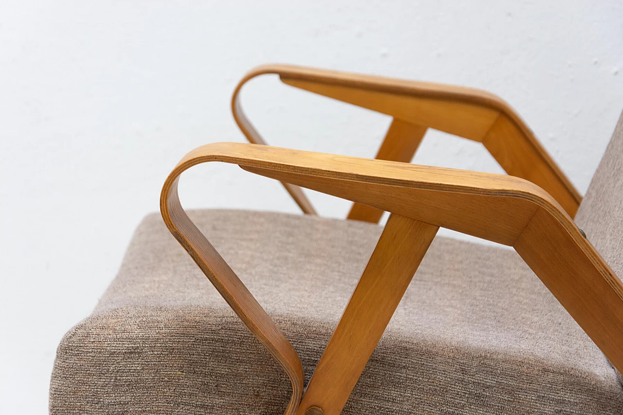 Pair of bentwood armchairs by František Jirák for Tatra nábytok, 1960s 1479653
