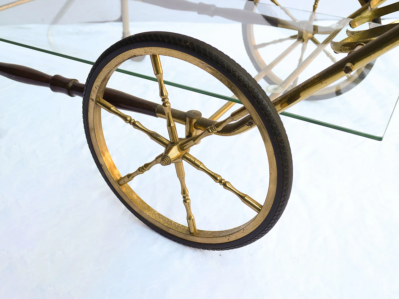 Bar trolley with glass top, 1950s 1479660