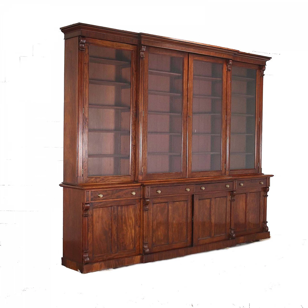 English Victorian mahogany and glass bookcase, 19th century 1479833