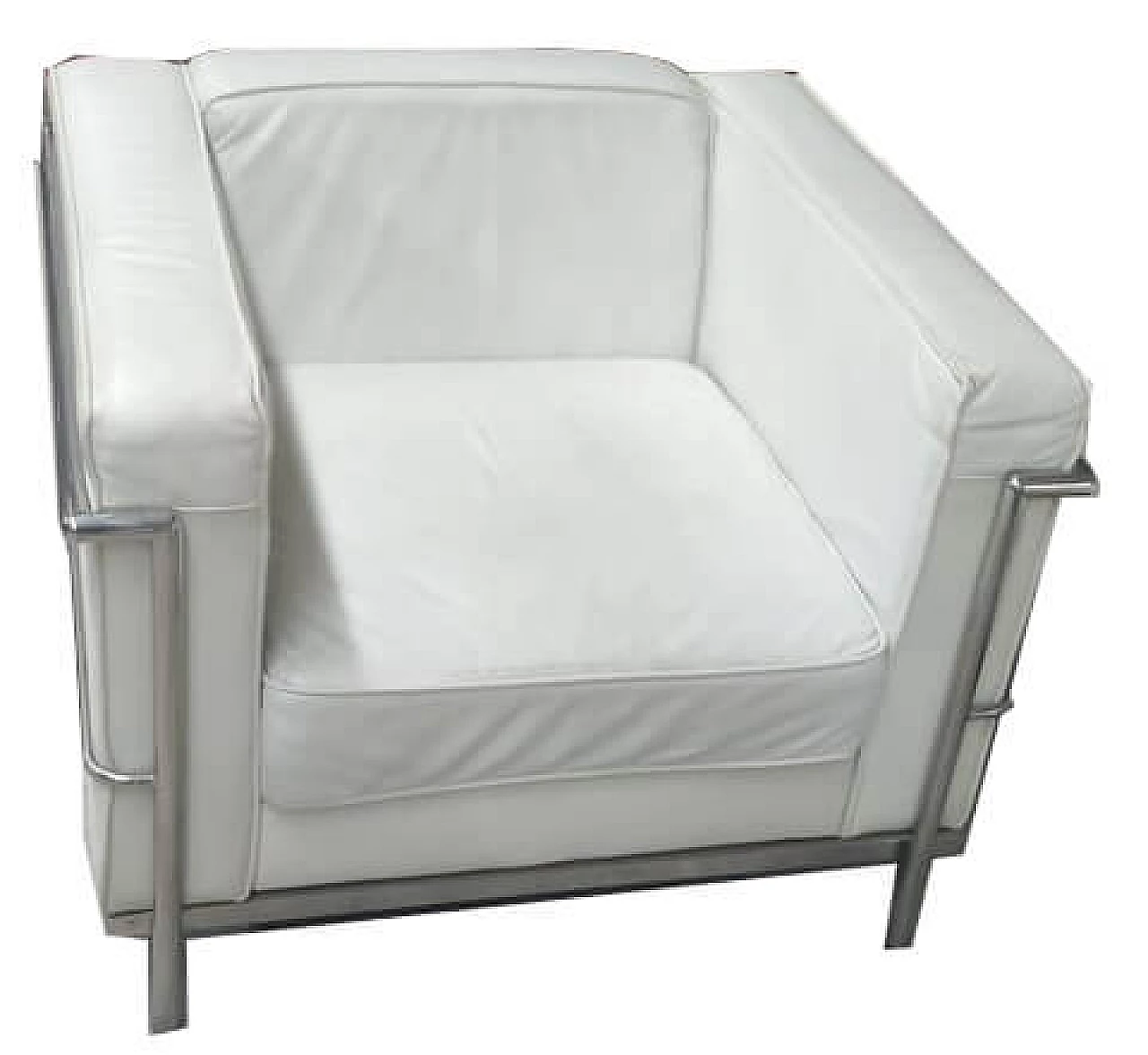 Coppia di poltrone in stile LC2 di Le Corbusier, anni '70 1480049