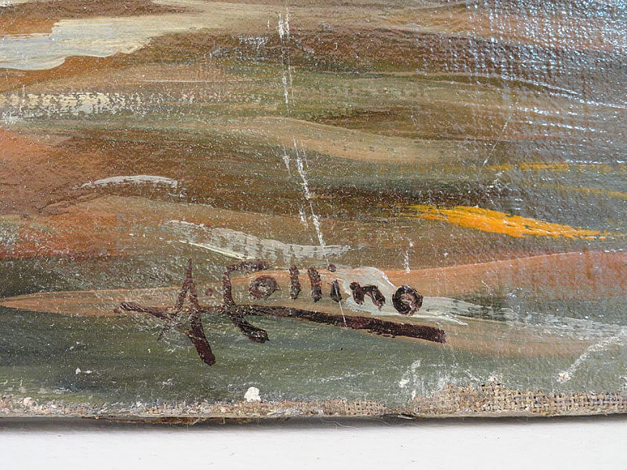 Oil on canvas Maiden on the rocks by Collina, 1930s 1480065