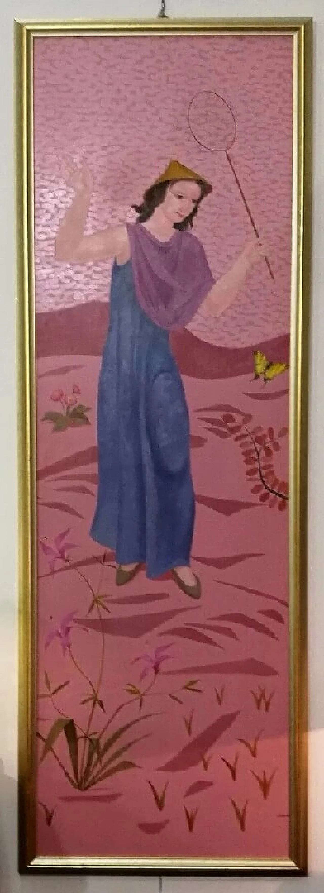 Valère Saive, Primavera, tre dipinti olio su tavola, anni '30 1480162