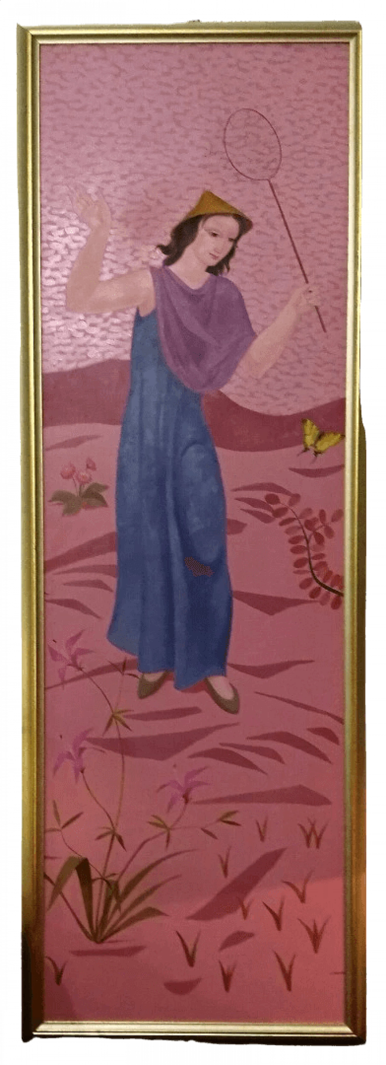 Valère Saive, Primavera, tre dipinti olio su tavola, anni '30 1480164