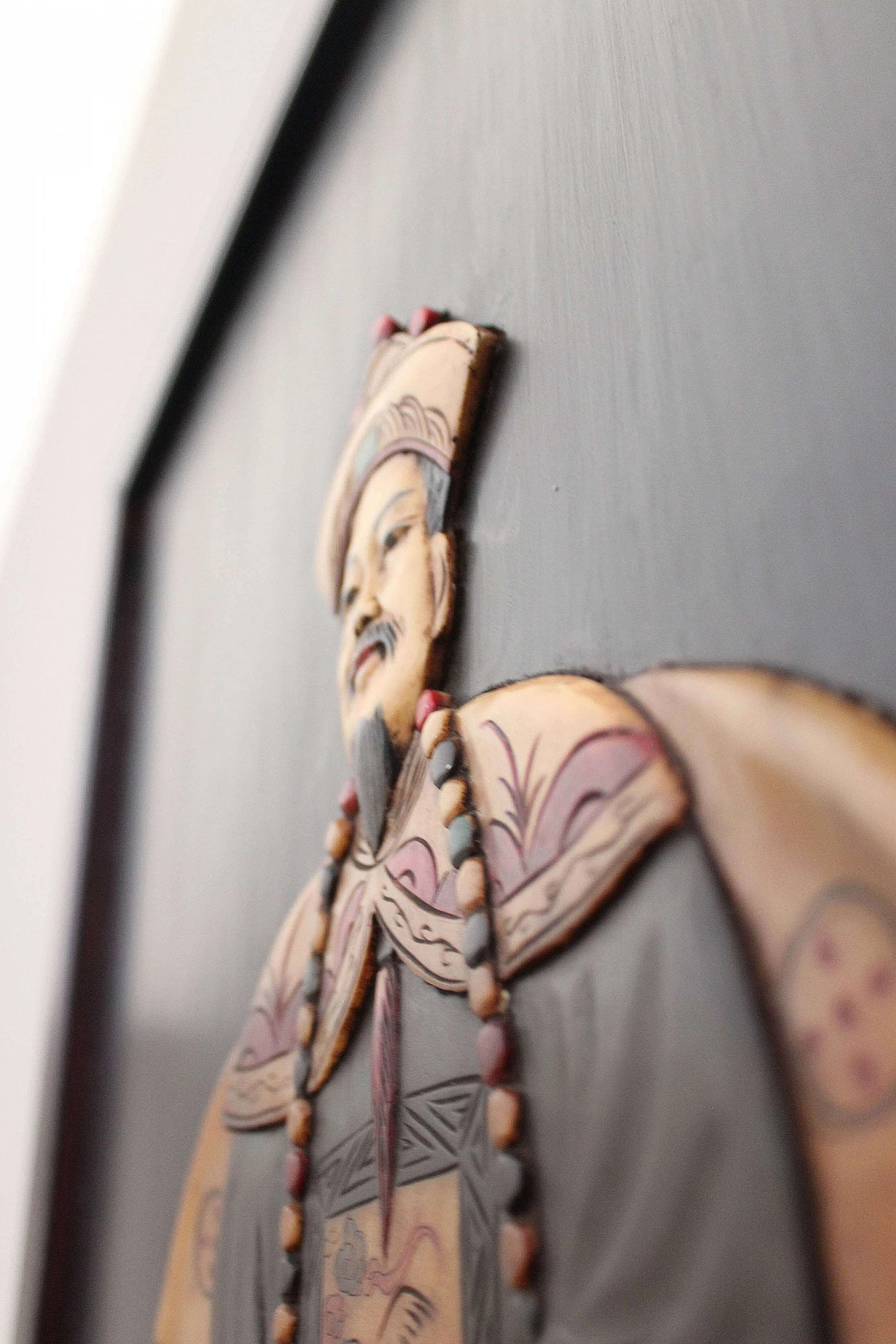 Emperor carved wooden panel, 1950s 1480238