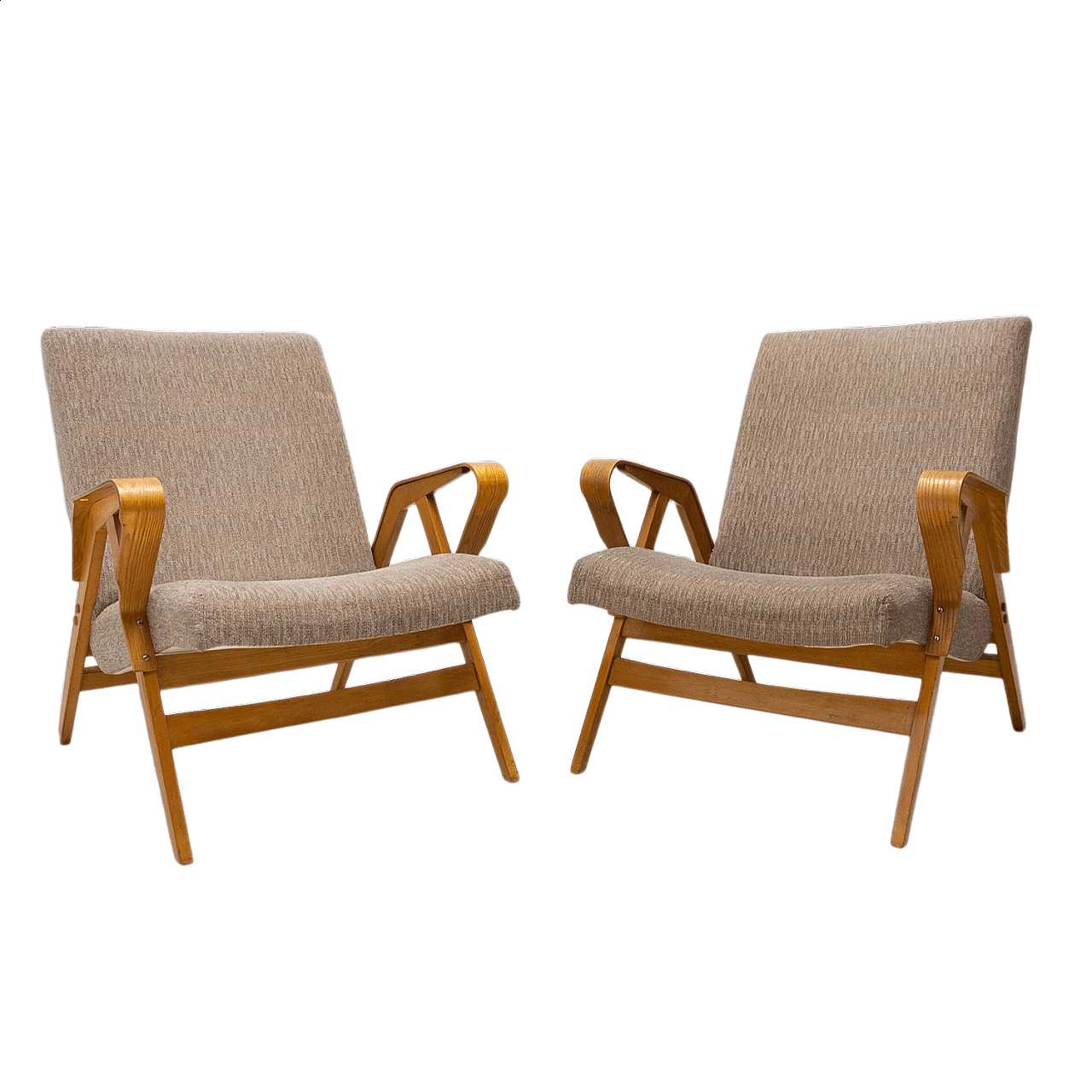 Pair of bentwood armchairs by František Jirák for Tatra nábytok, 1960s 1480329