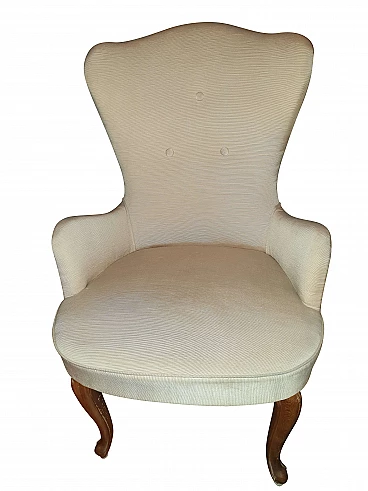 Beige armchairs for bedroom, 1960s