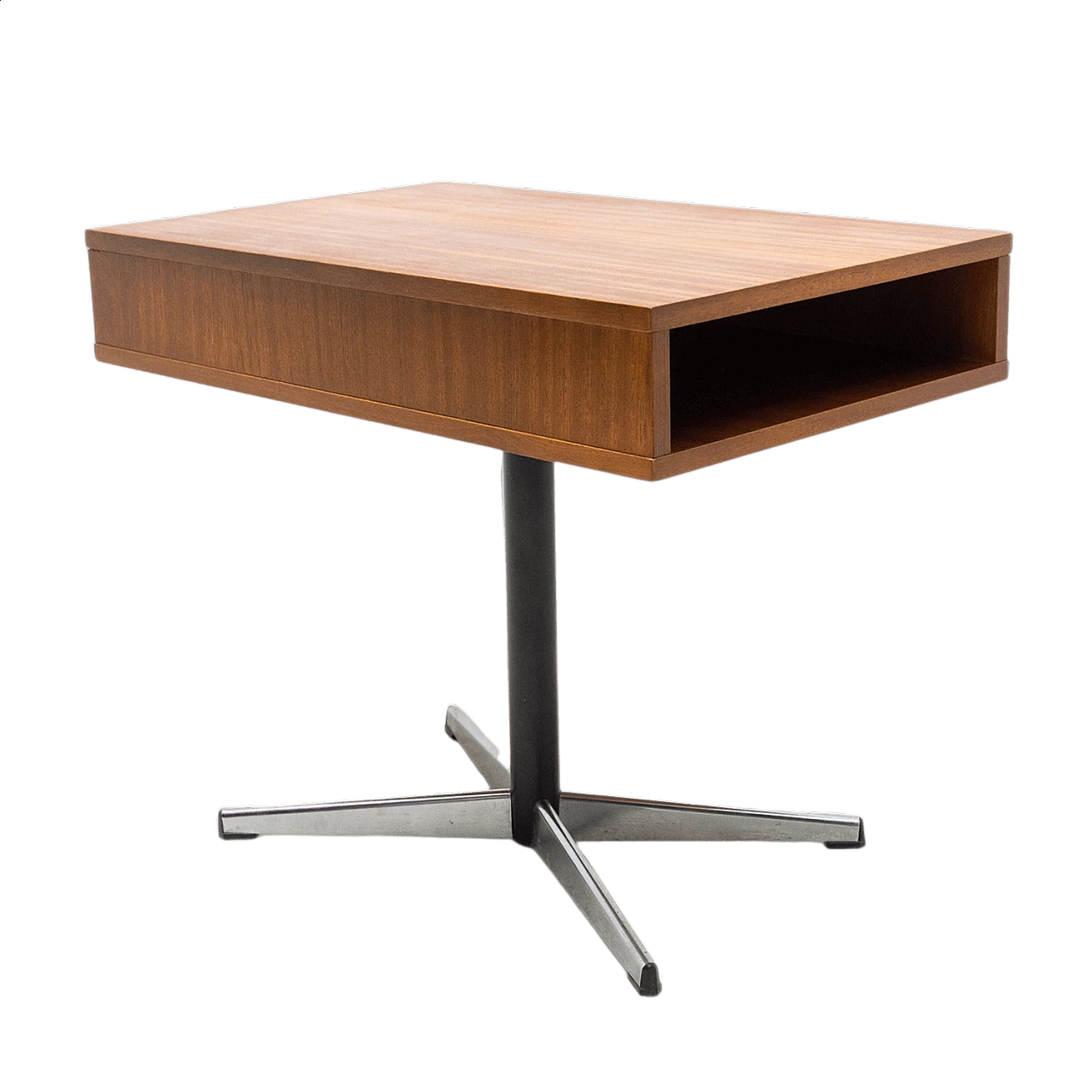 Tavolino girevole per TV in mogano, anni '70 1480832