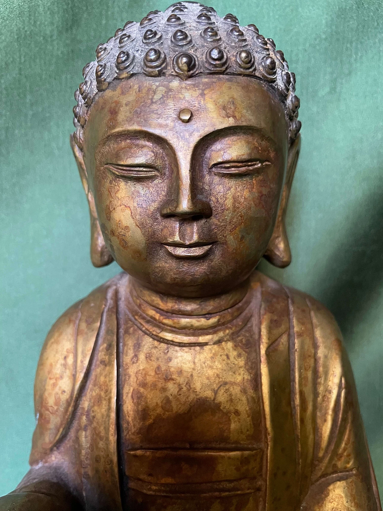 Seated bronze Buddha sculpture, 19th century 1480847