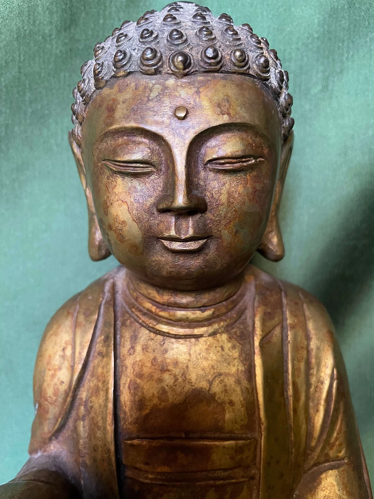 Scultura di Buddha seduto in bronzo, '800 1480847
