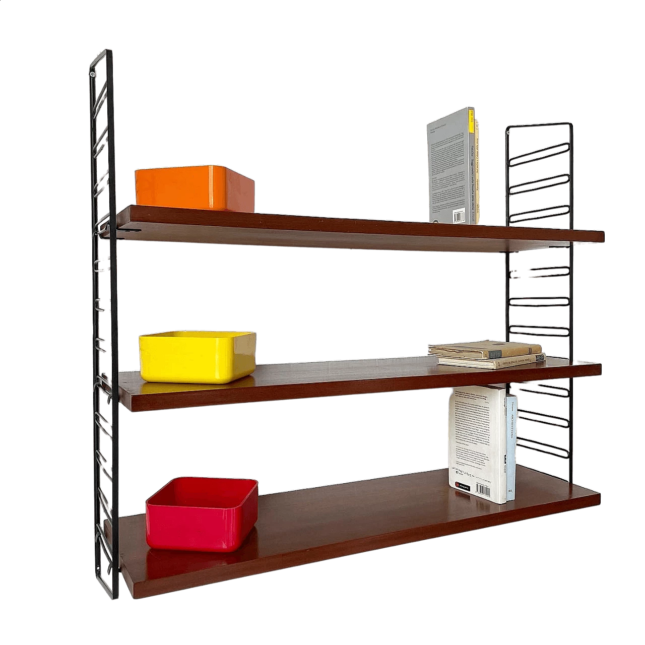 Libreria componibile con scaffali, anni '50 1481023