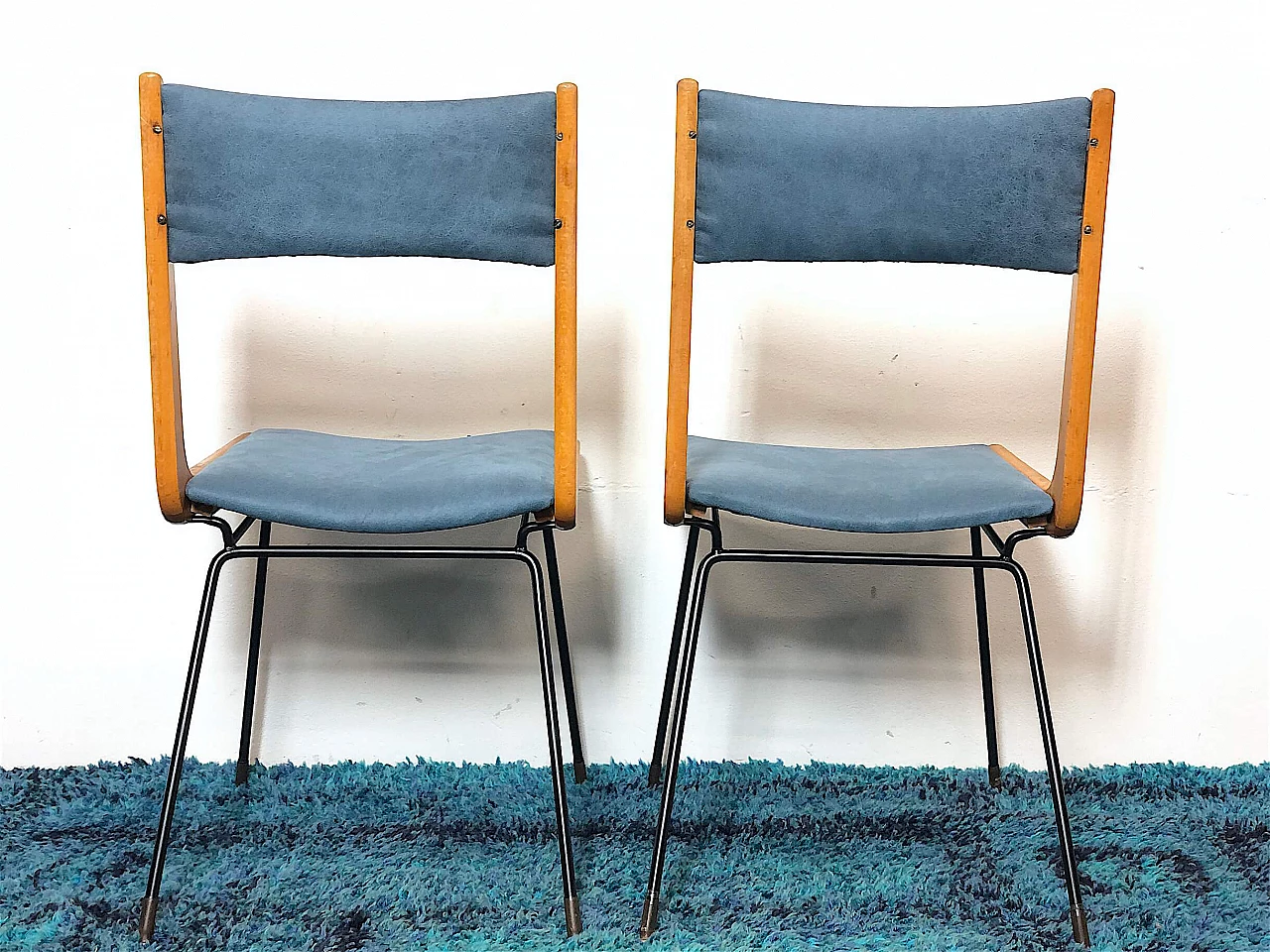Pair of Boomerang chairs by Carlo De Carli, 1950s 1481111