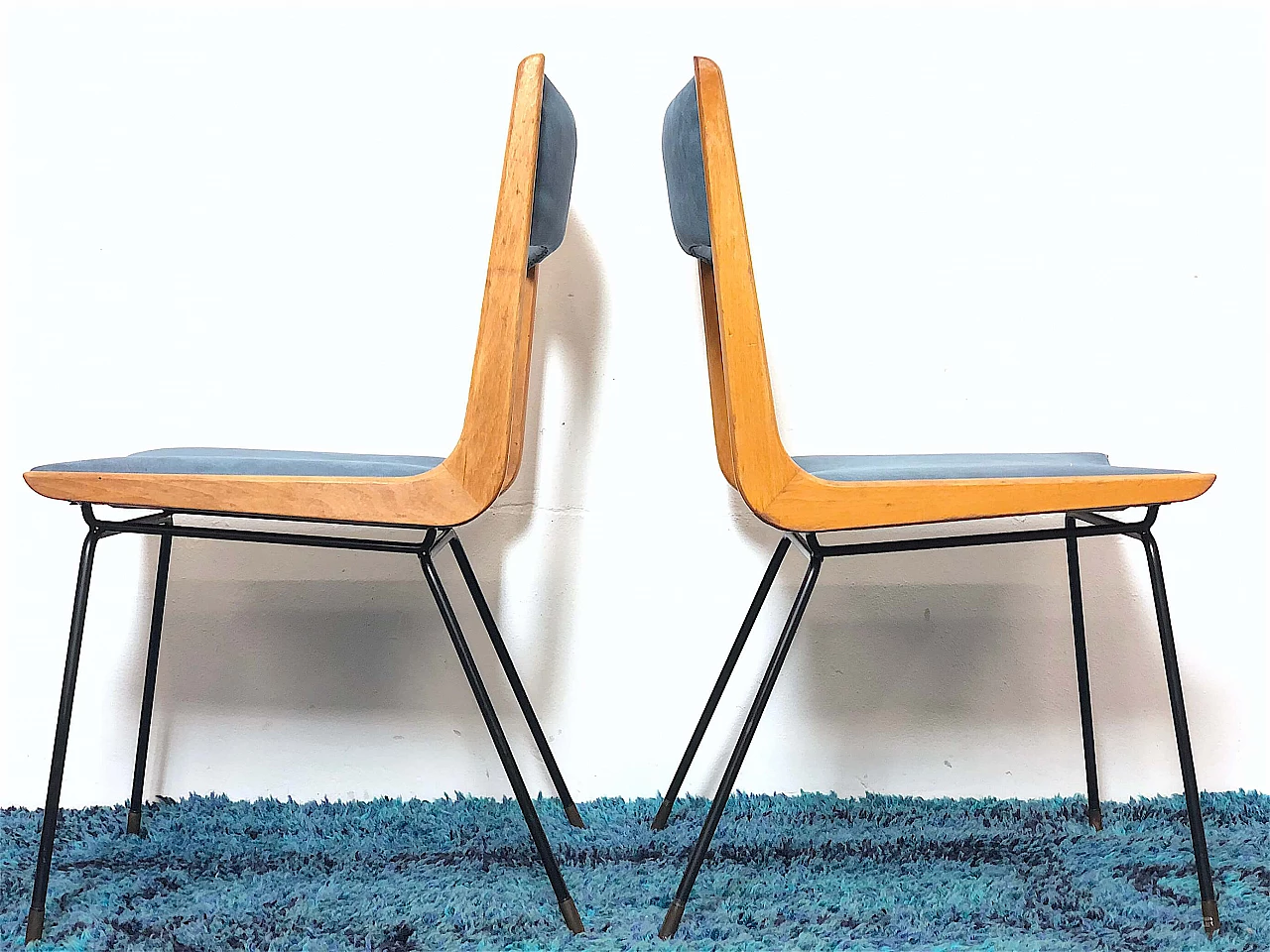 Pair of Boomerang chairs by Carlo De Carli, 1950s 1481113
