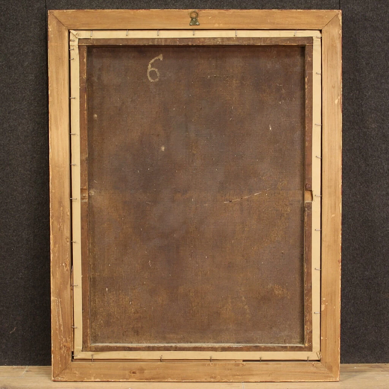 Madonna con bambino, dipinto olio su tela in stile bizantino, '800 12