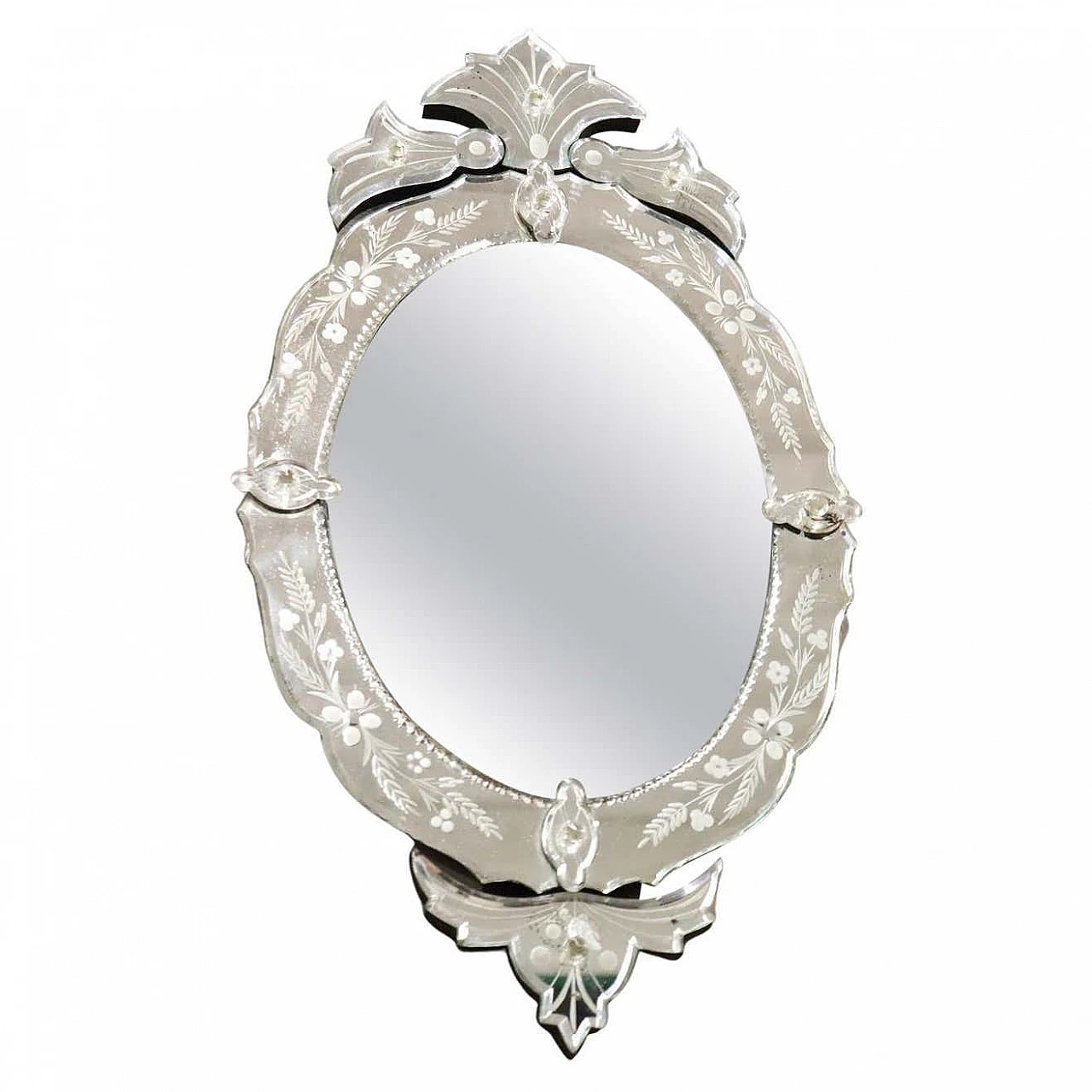 Oval Murano mirror, 20th century 1