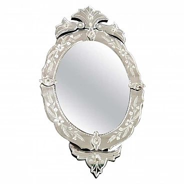 Oval Murano mirror, 20th century