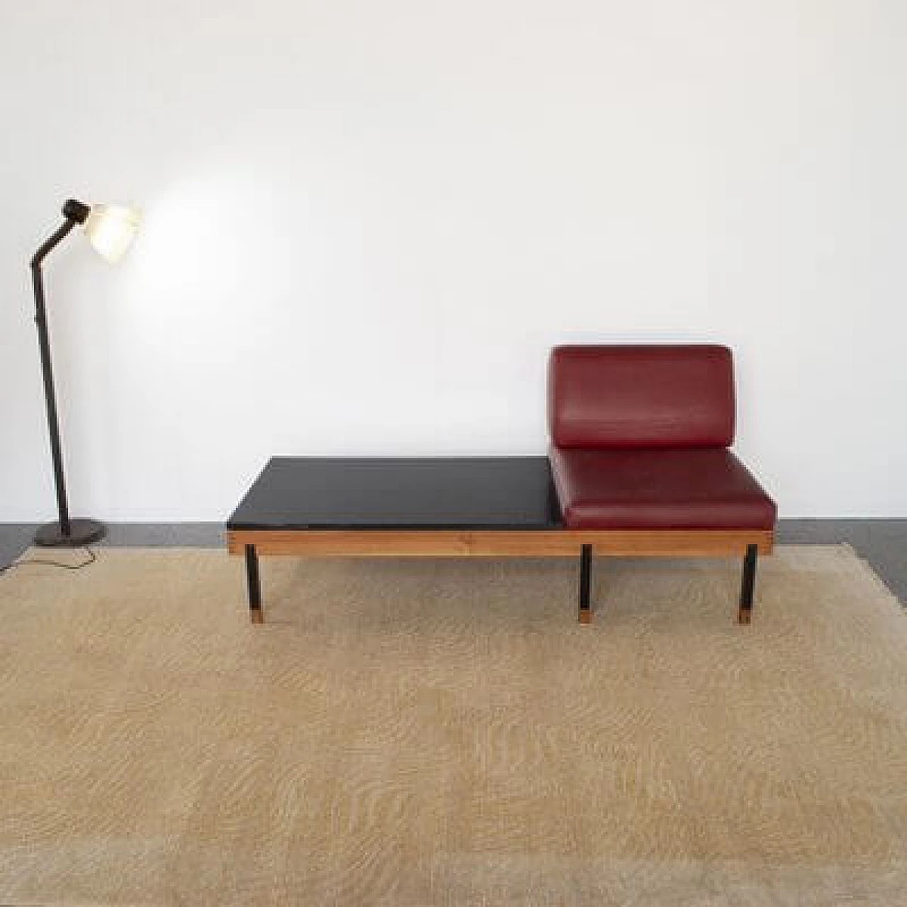 Sofa bed with coffee table and armchair, 1960s 1481378