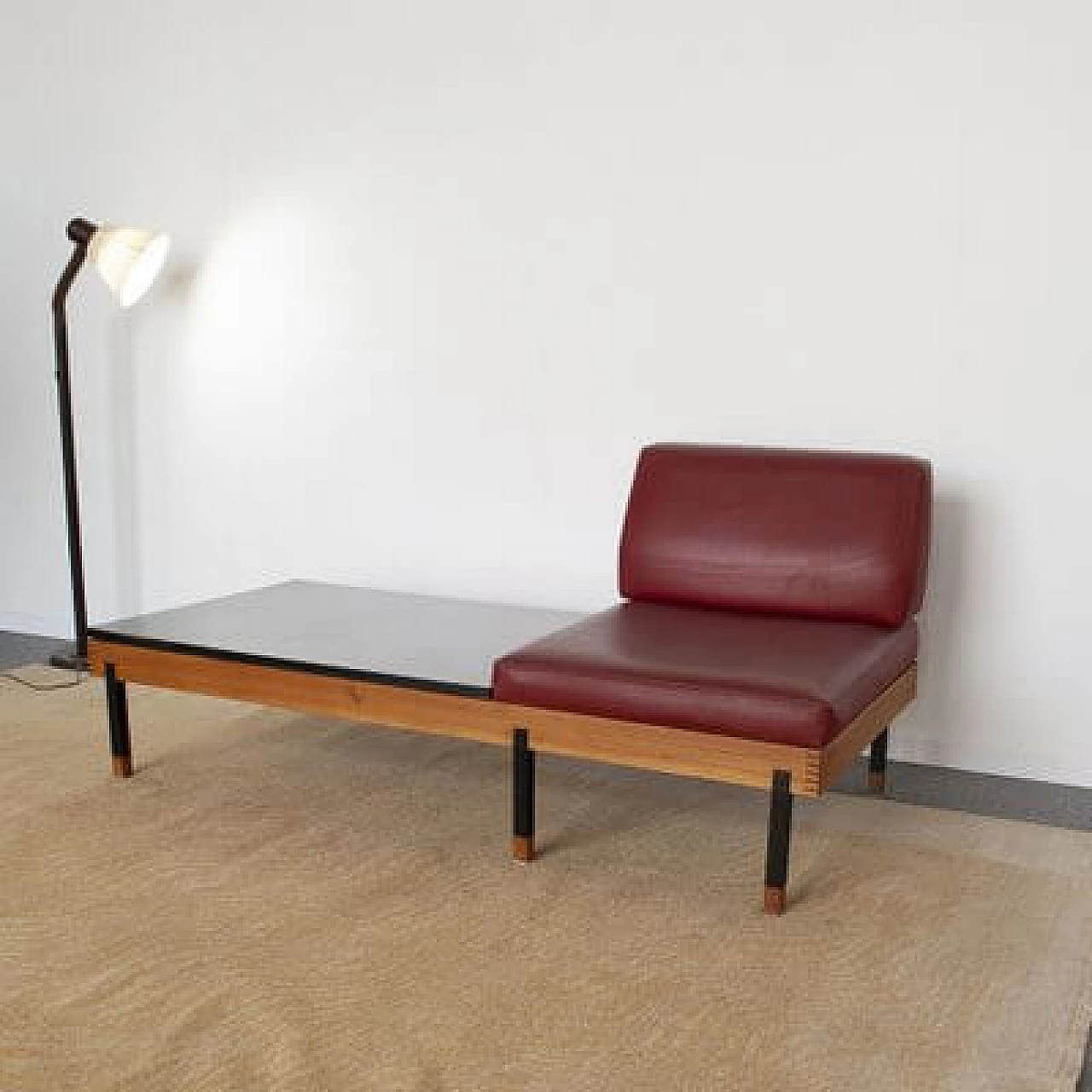 Sofa bed with coffee table and armchair, 1960s 1481380