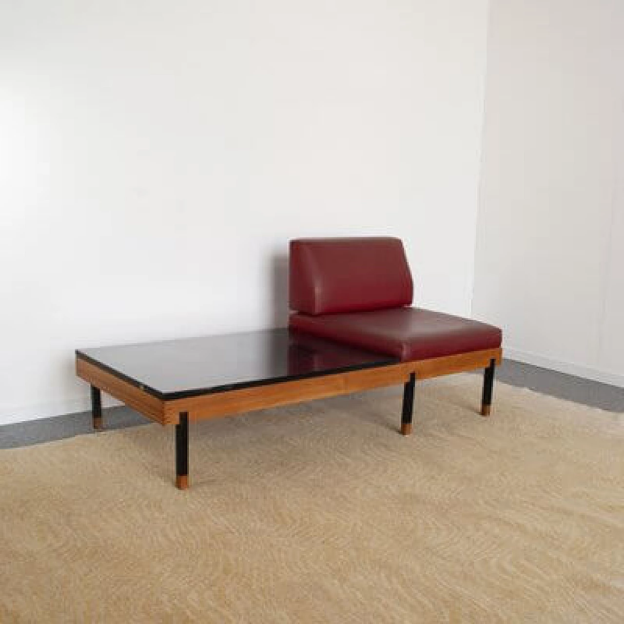 Sofa bed with coffee table and armchair, 1960s 1481383