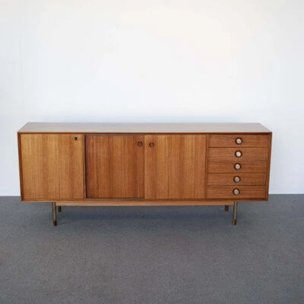 Walnut sideboard in the style of George Nelson, 1960s 1481390
