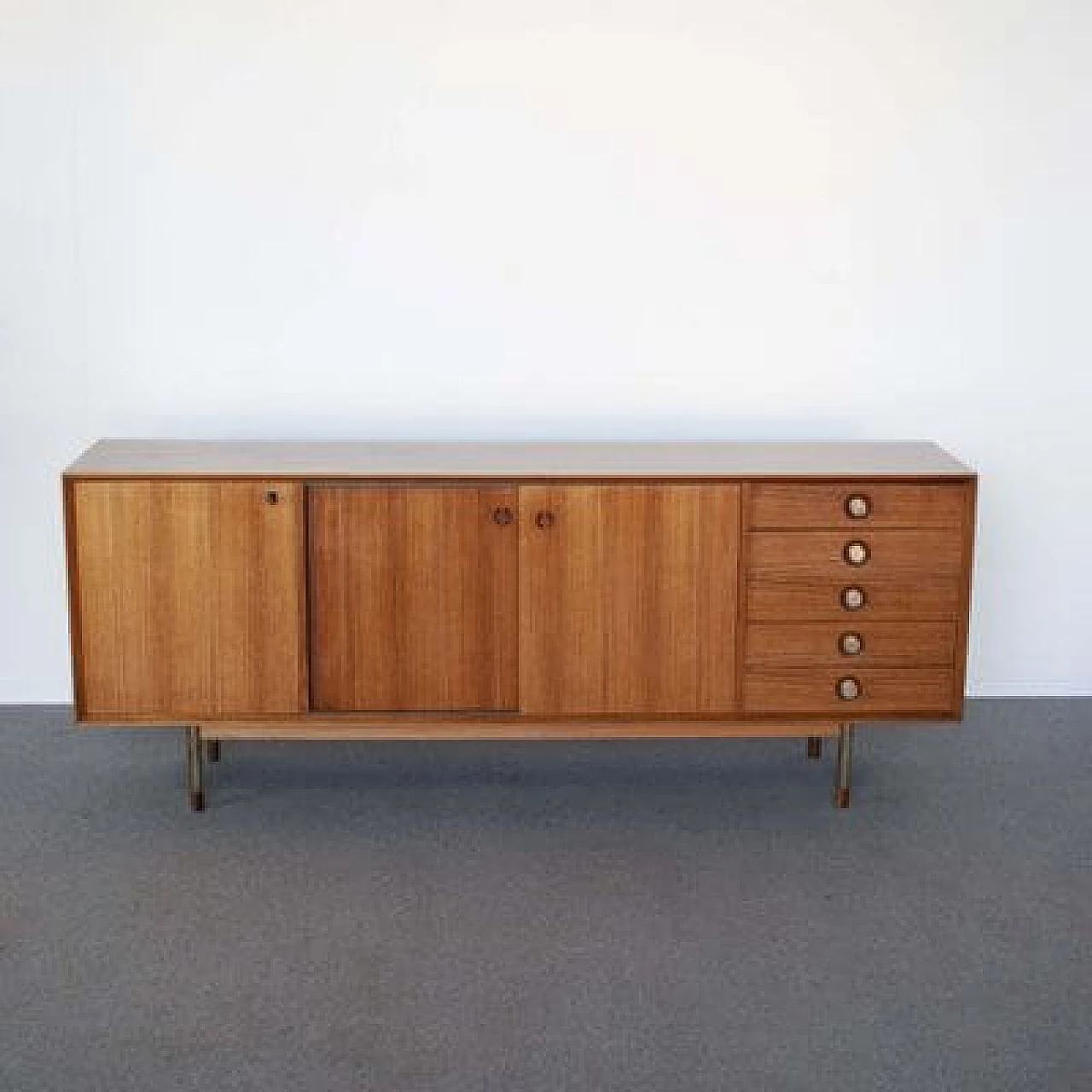 Credenza in noce nello stile di George Nelson, anni '60 1481390