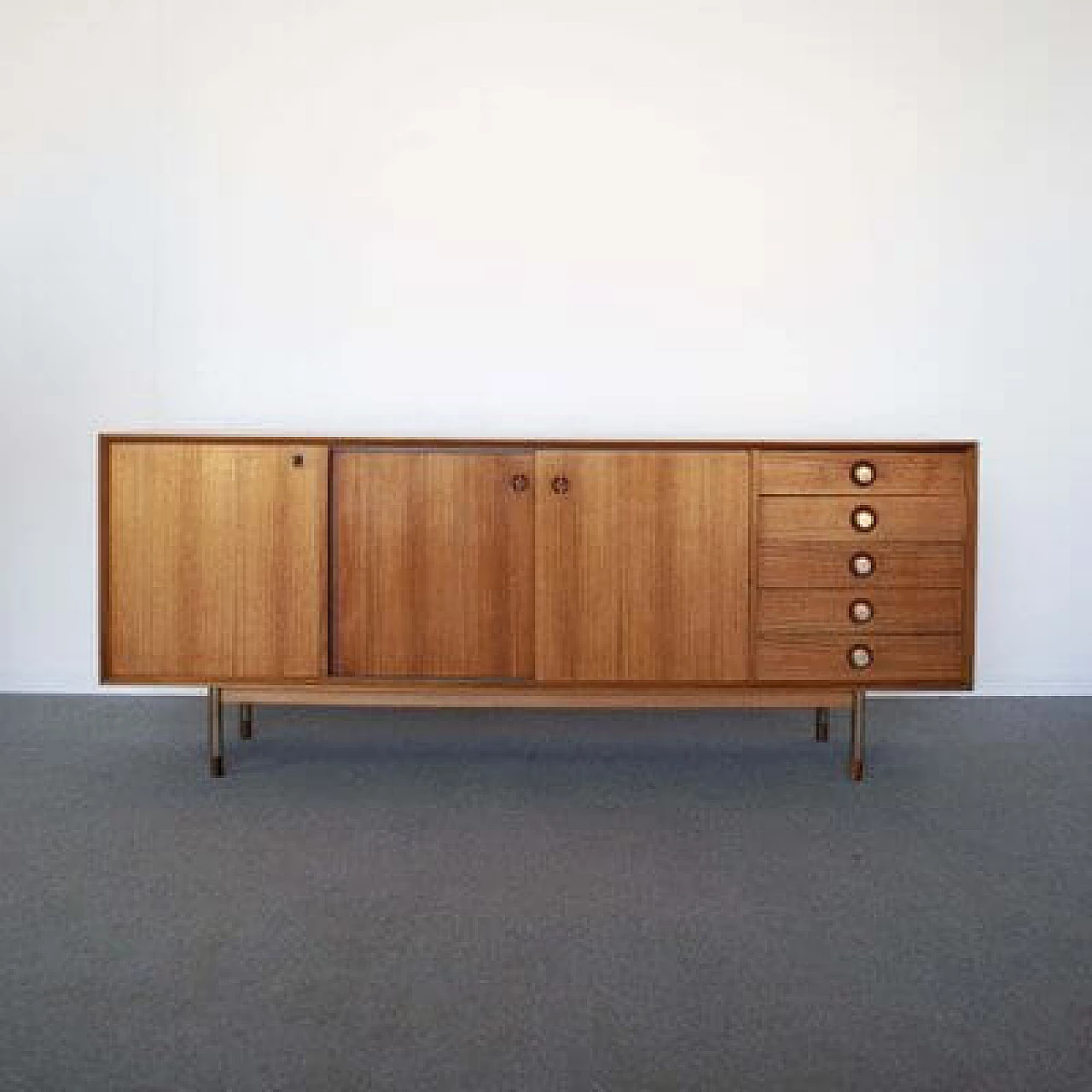 Walnut sideboard in the style of George Nelson, 1960s 1481391