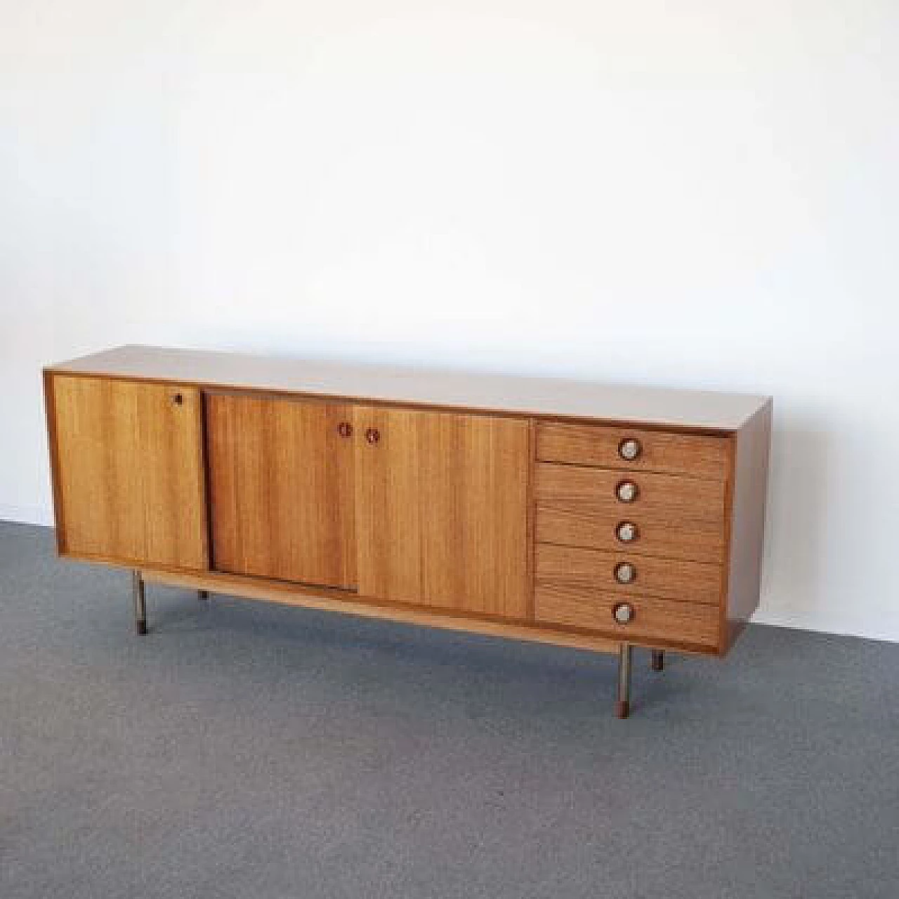Walnut sideboard in the style of George Nelson, 1960s 1481392