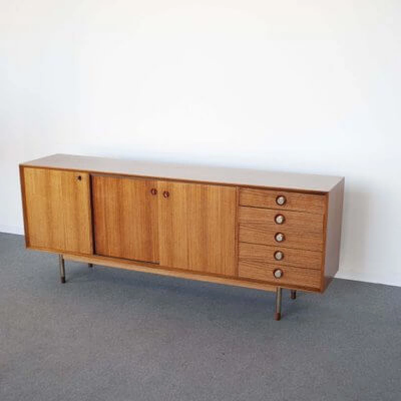 Credenza in noce nello stile di George Nelson, anni '60 1481392