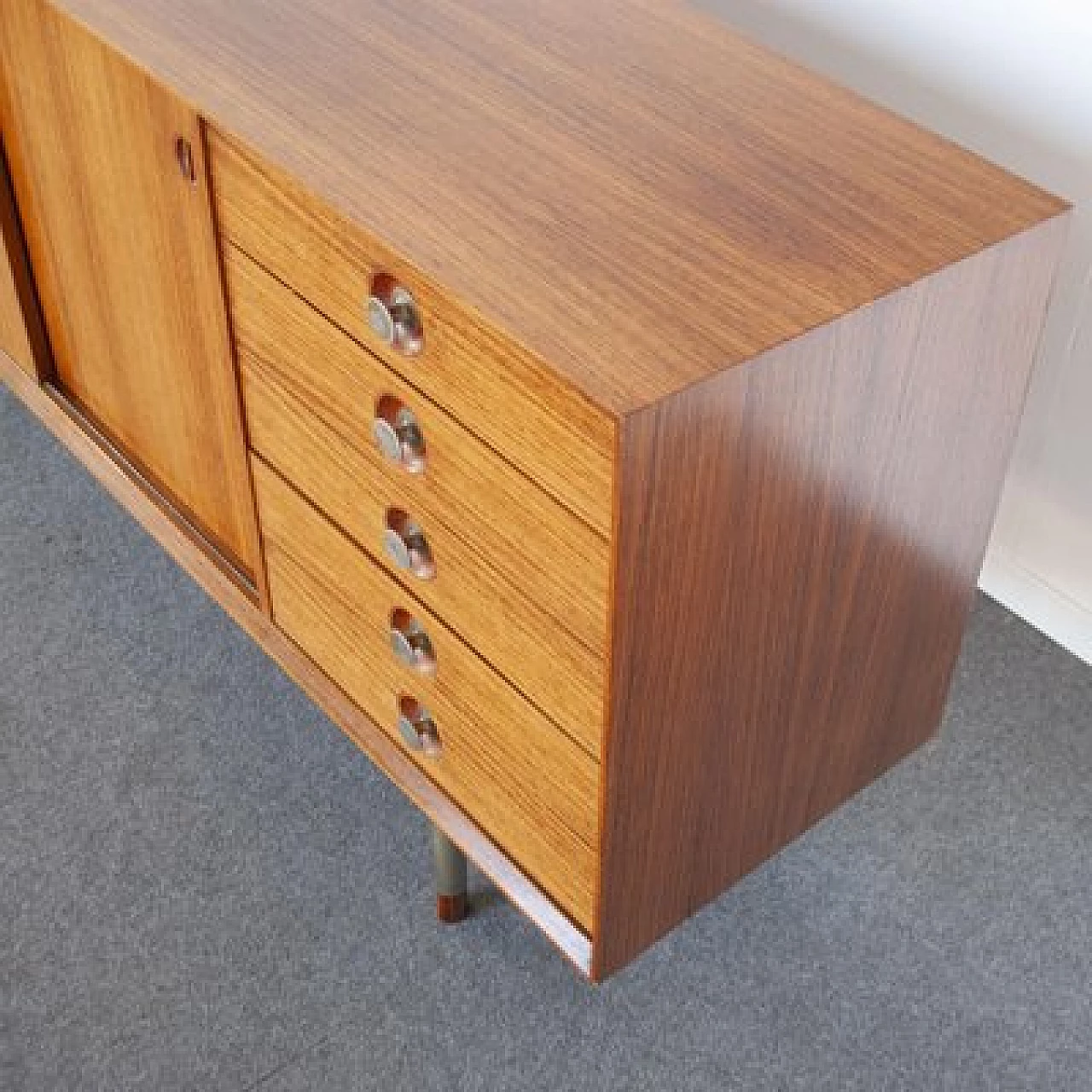 Walnut sideboard in the style of George Nelson, 1960s 1481393