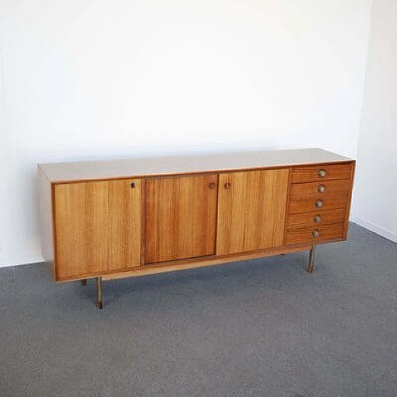 Credenza in noce nello stile di George Nelson, anni '60 1481399