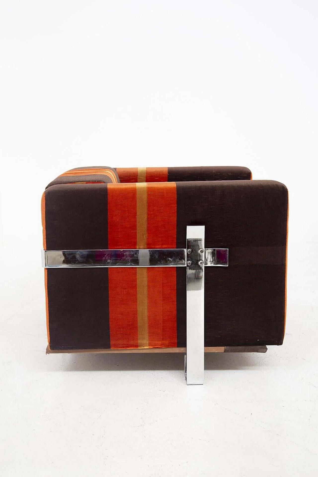 Pair of orange armchairs by Luigi Caccia Dominioni for Azucena, 1950s 6
