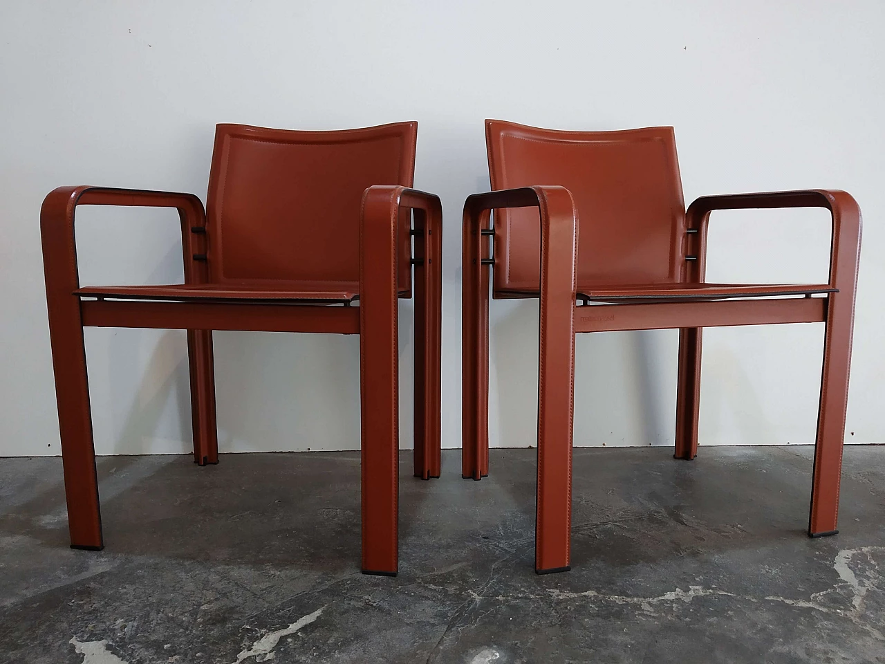Pair of Golfo dei Poeti chairs by Toussaint & Angeloni manufactured by Matteo Grassi, 1980s 2