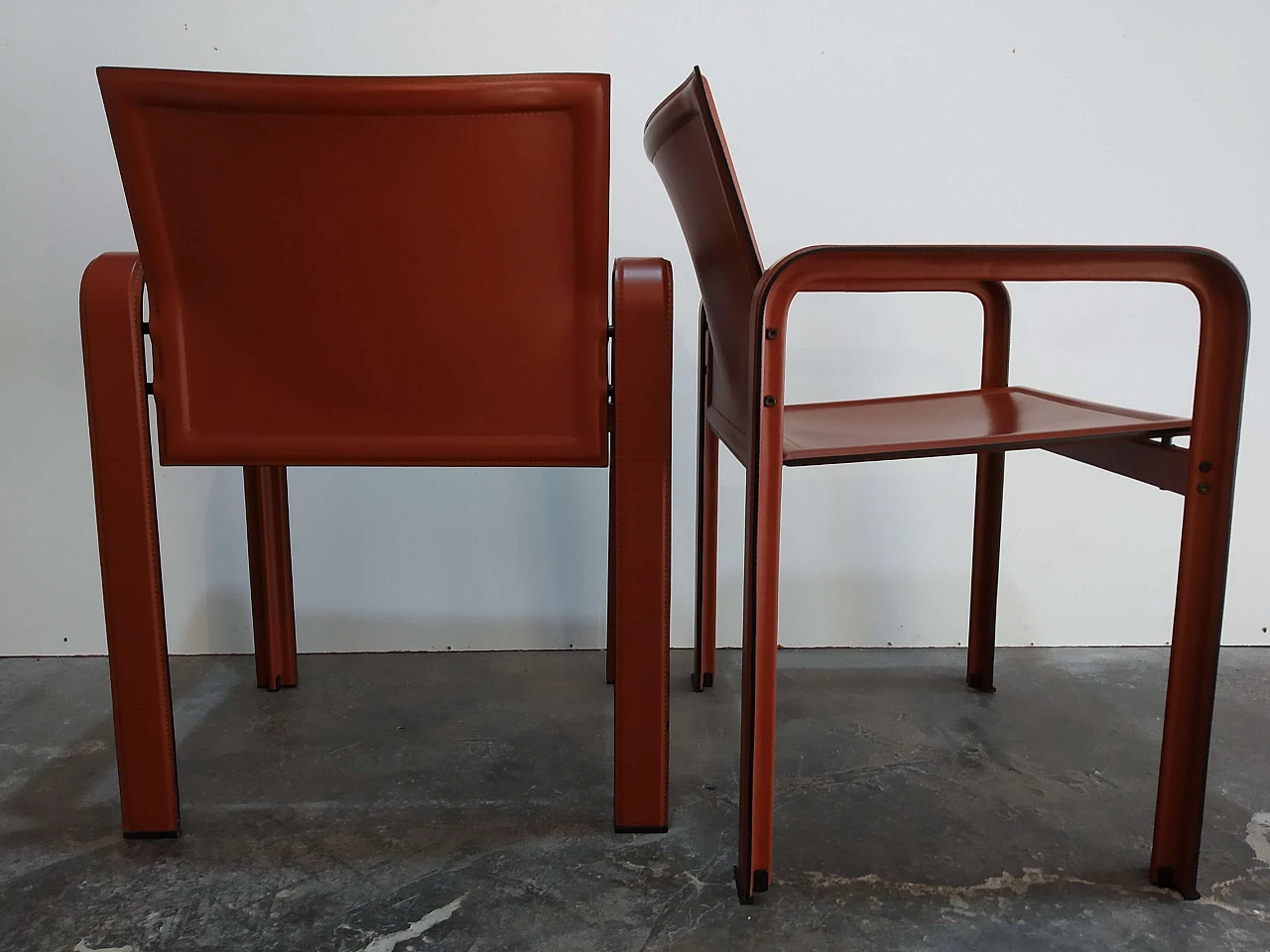 Pair of Golfo dei Poeti chairs by Toussaint & Angeloni manufactured by Matteo Grassi, 1980s 16