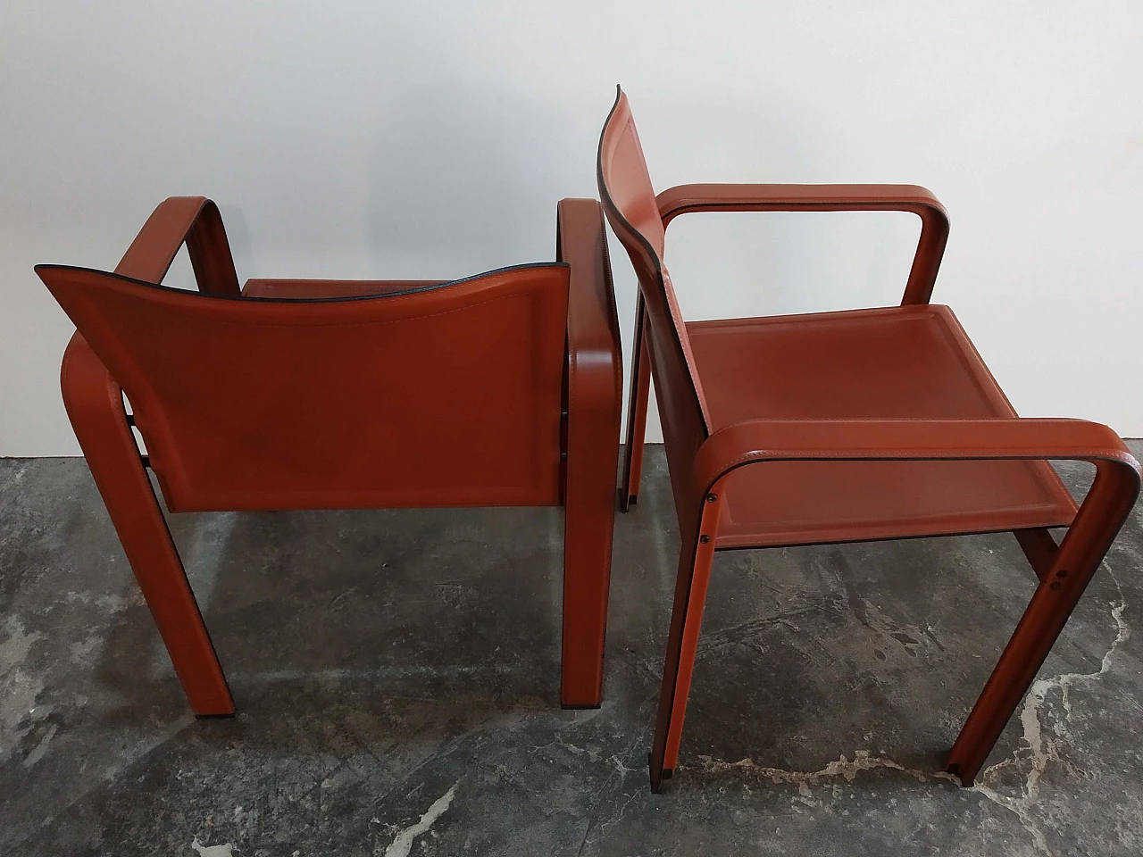 Pair of Golfo dei Poeti chairs by Toussaint & Angeloni manufactured by Matteo Grassi, 1980s 17