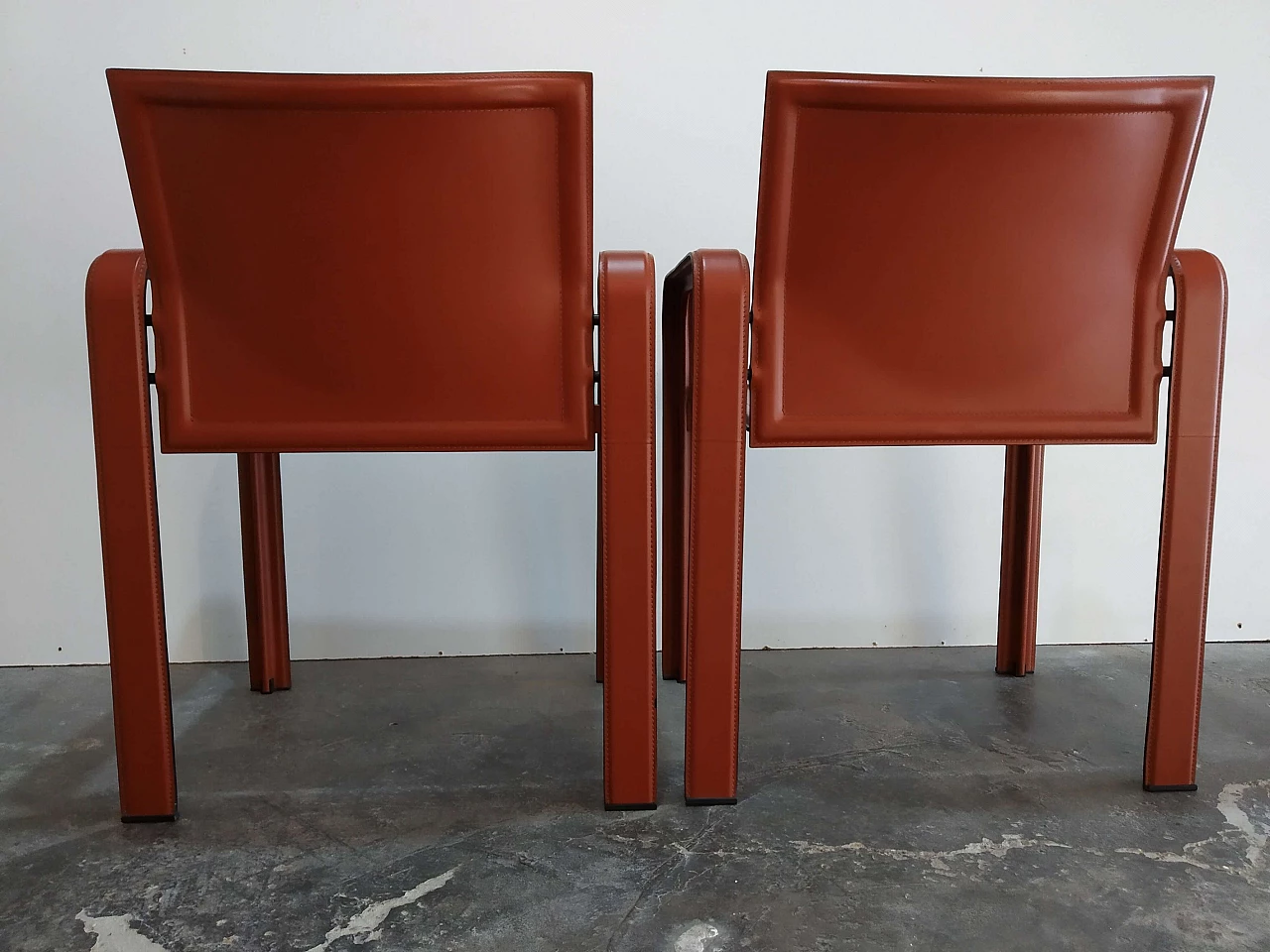 Pair of Golfo dei Poeti chairs by Toussaint & Angeloni manufactured by Matteo Grassi, 1980s 19