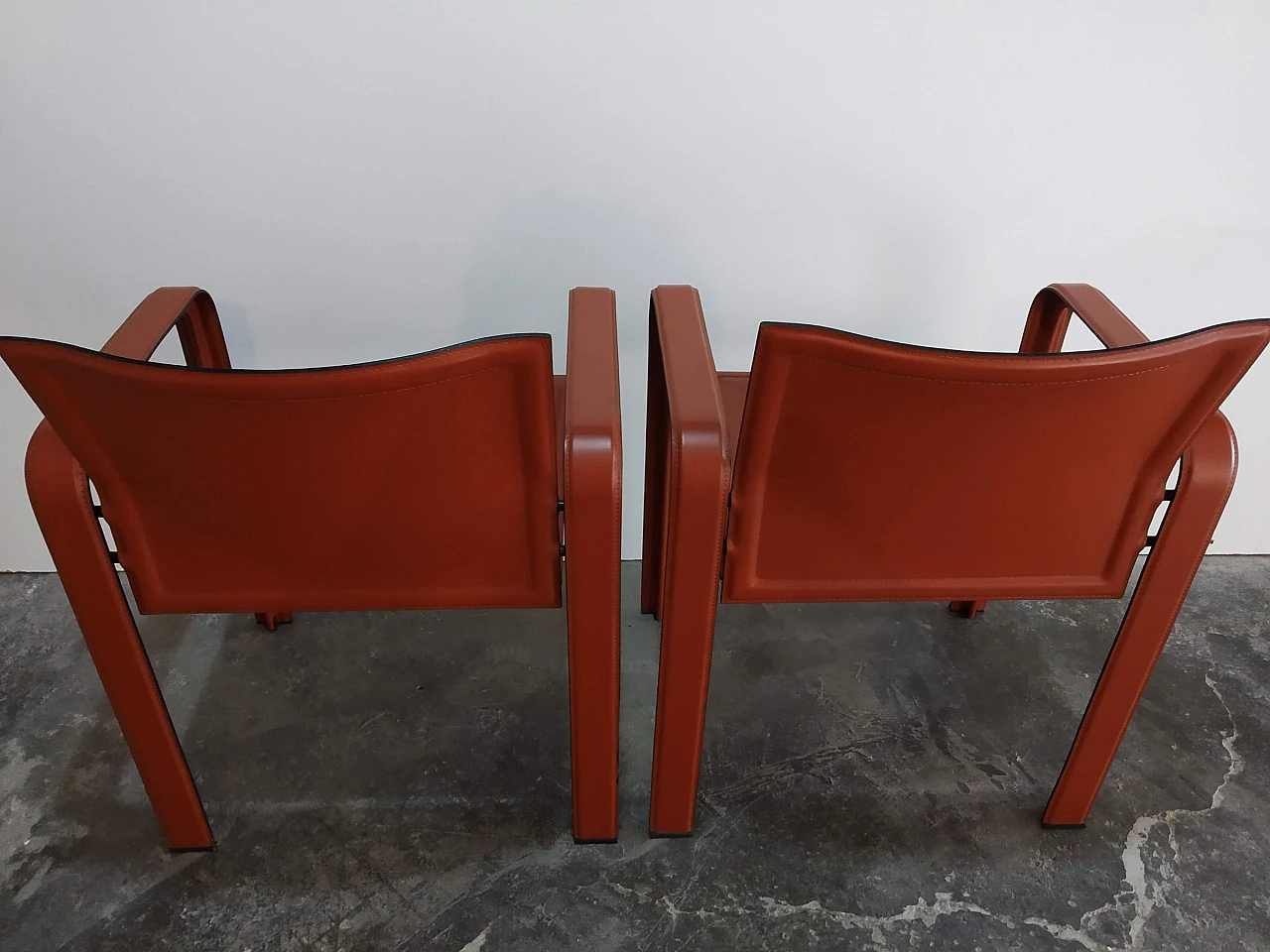 Pair of Golfo dei Poeti chairs by Toussaint & Angeloni manufactured by Matteo Grassi, 1980s 20