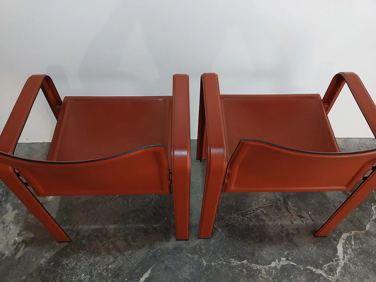 Pair of Golfo dei Poeti chairs by Toussaint & Angeloni manufactured by Matteo Grassi, 1980s 21