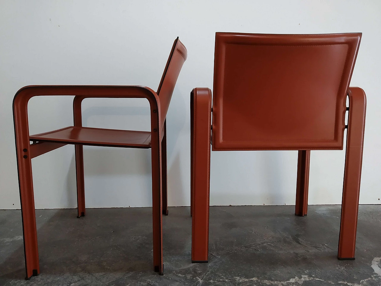 Pair of Golfo dei Poeti chairs by Toussaint & Angeloni manufactured by Matteo Grassi, 1980s 22