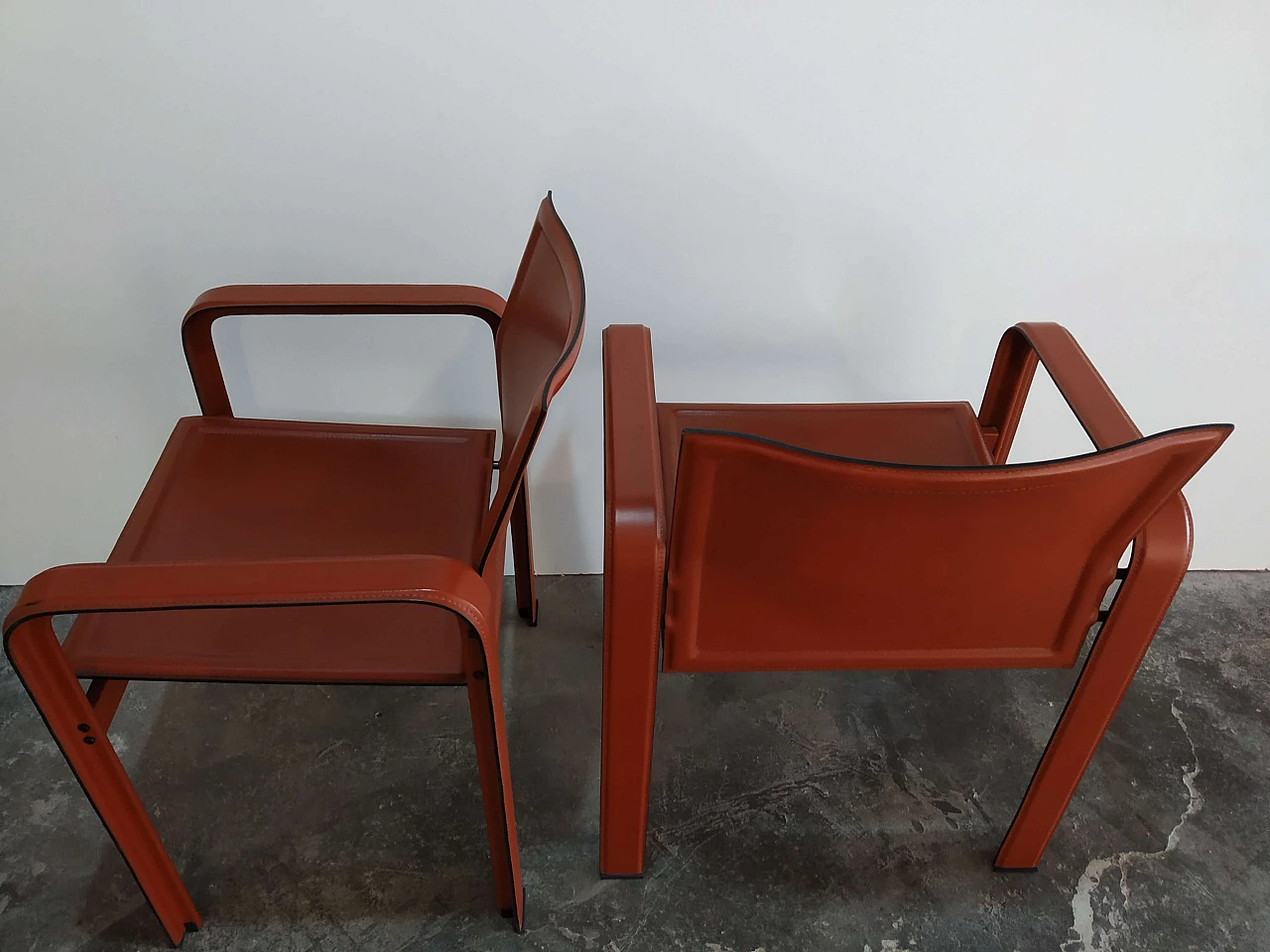Pair of Golfo dei Poeti chairs by Toussaint & Angeloni manufactured by Matteo Grassi, 1980s 23