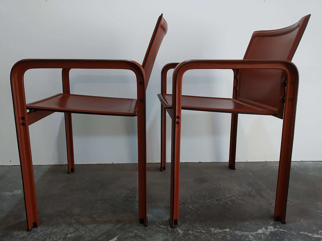 Pair of Golfo dei Poeti chairs by Toussaint & Angeloni manufactured by Matteo Grassi, 1980s 24
