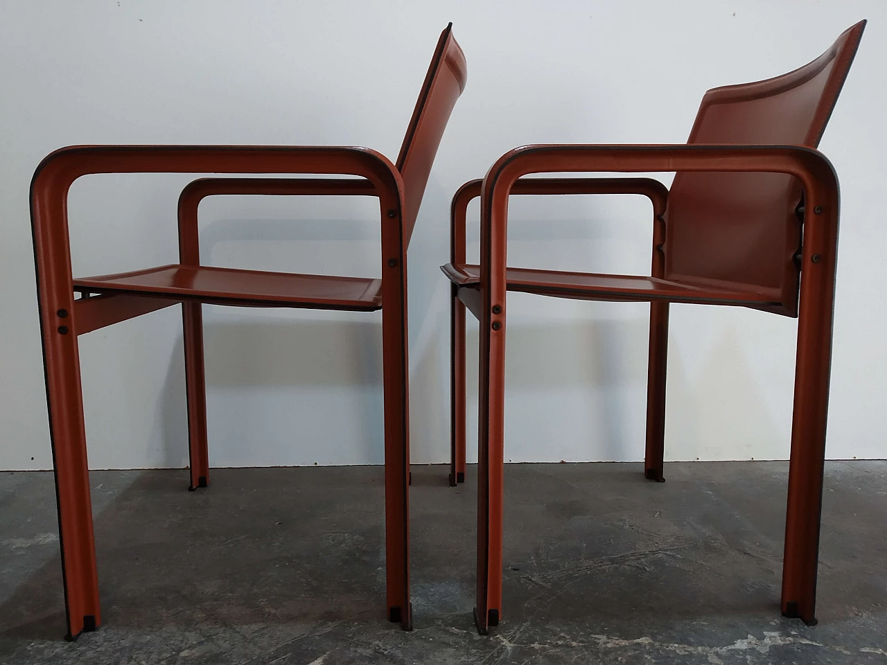 Pair of Golfo dei Poeti chairs by Toussaint & Angeloni manufactured by Matteo Grassi, 1980s 25